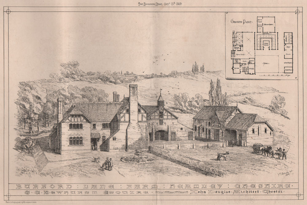 Burford Lane Farm, Heatley, Cheshire, G.C. Dewhurst; John Douglas Archt 1869